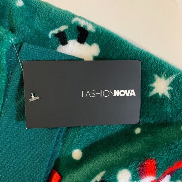 Fashion Nova Women's Baby It's Cold Outside Snowman Plush PJ Joggers SIze S NWT‎ - Picture 6 of 13